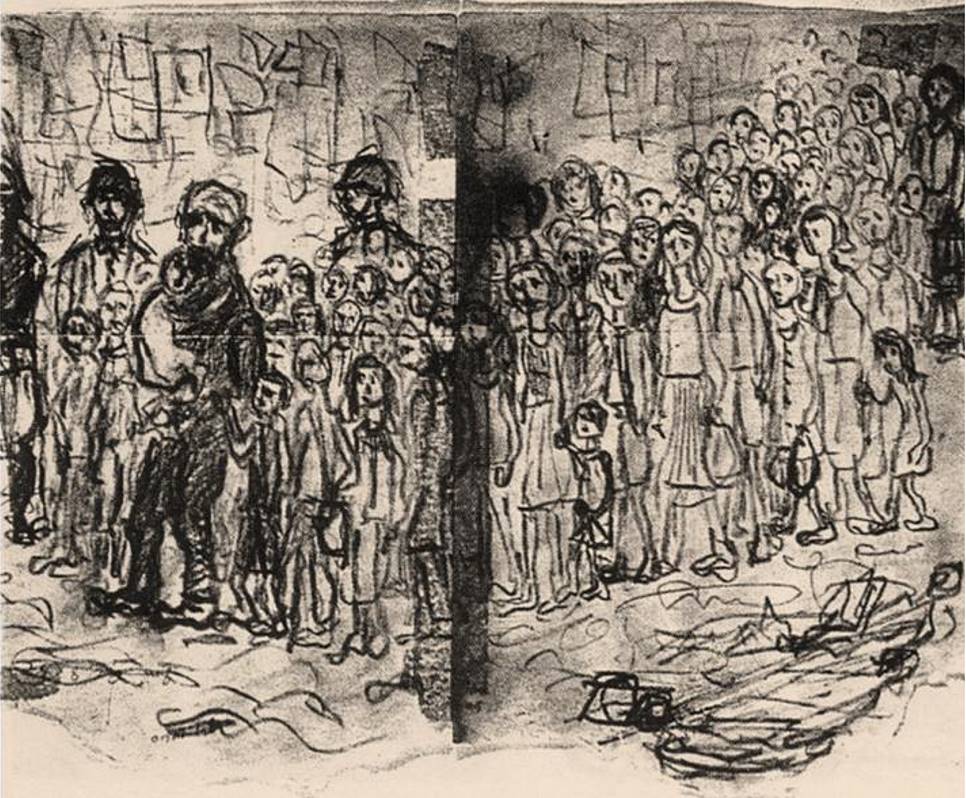 Ołomucka Deportacja Korczak z dziećmi z sierocińca